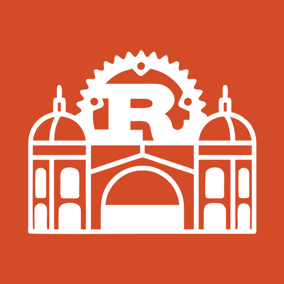 Rust Melbourne logo: Primary mark, orange