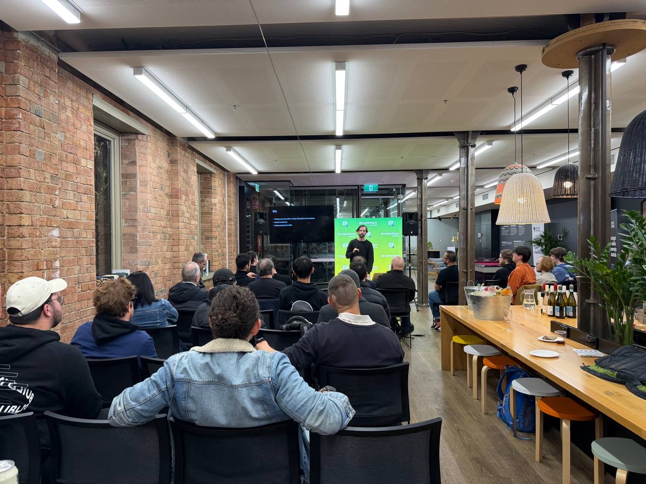 Full room during the talk