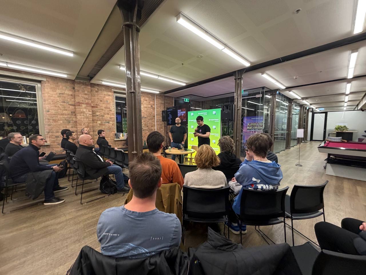 Hosts opening the meetup